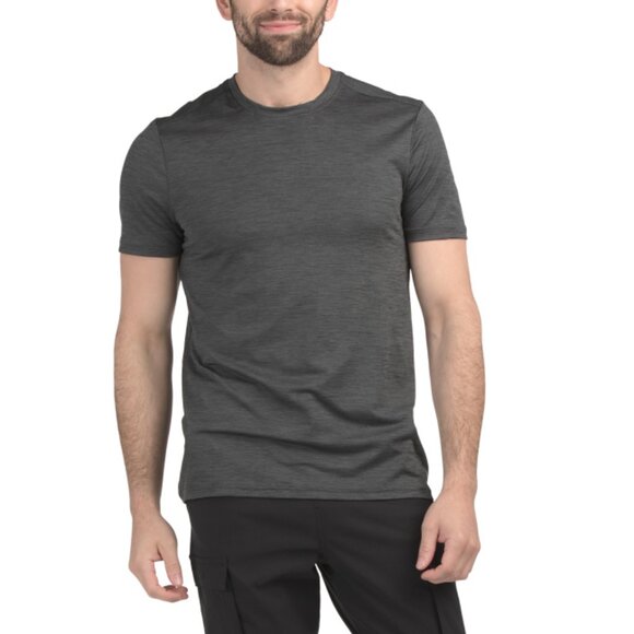 SPYDER Black Heather Perforated Heather Active Tee - Picture 1 of 2